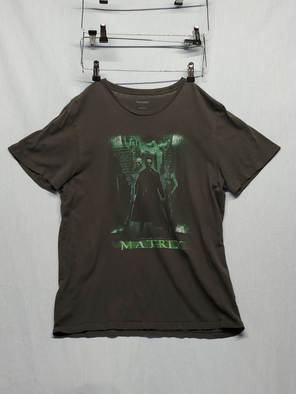 Old Navy Olive Graphic Matrix Short Sleeve Tee #426